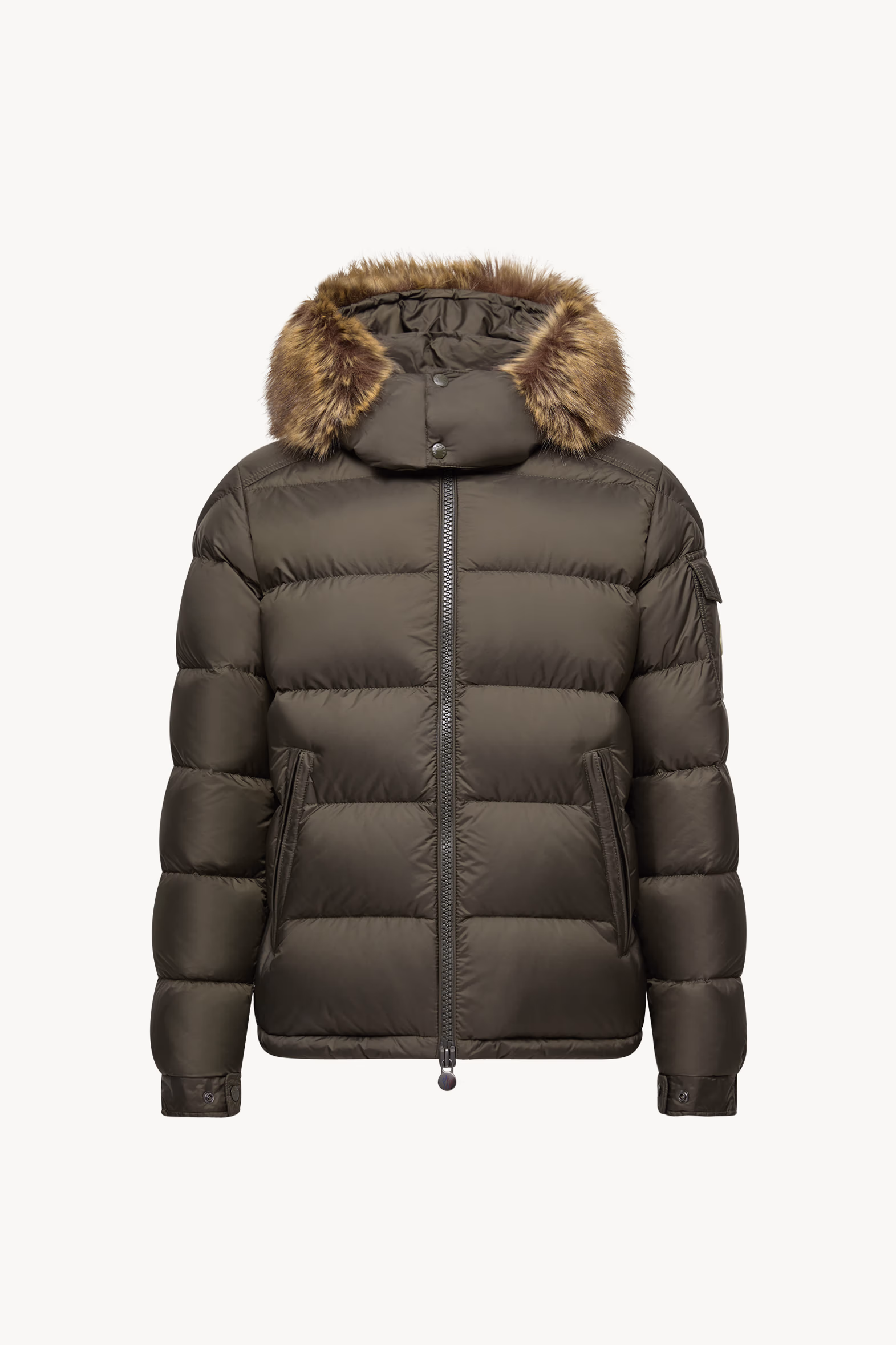 Mayaf Hooded Short Down Jacket Men Olive Green Moncler 2
